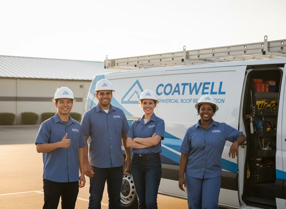 Commercial roof coating company in Schulter, OK